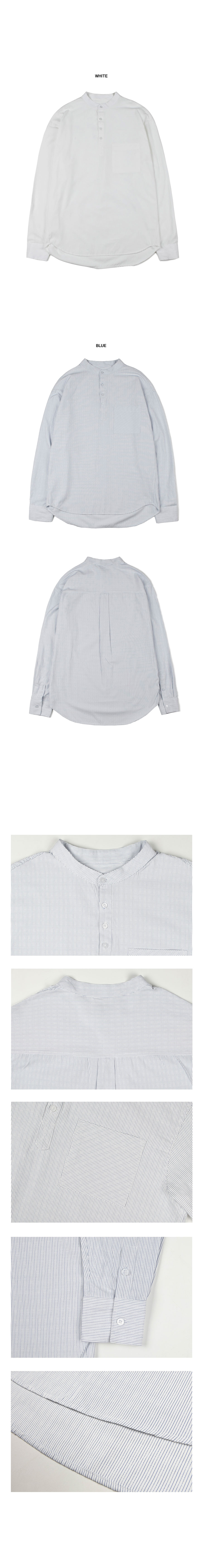 スタンドカラープルオーバーシャツ(ホワイト) | 詳細画像6