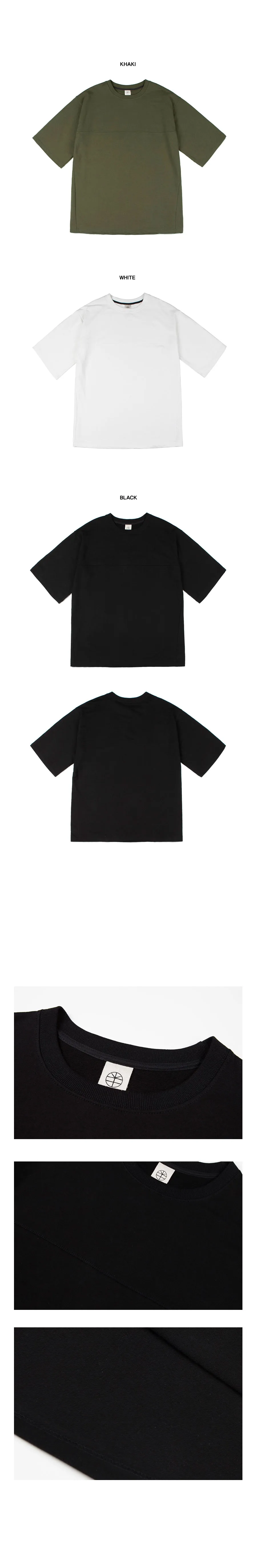 オーバーフィットハーフスリーブTシャツ(ブラック) | 詳細画像7