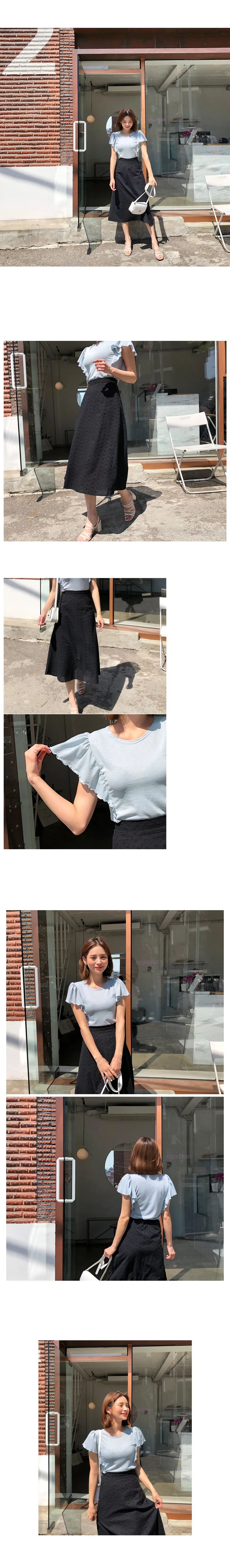 ラッフルショートスリーブTシャツ・全4色 | DHOLIC | 詳細画像3