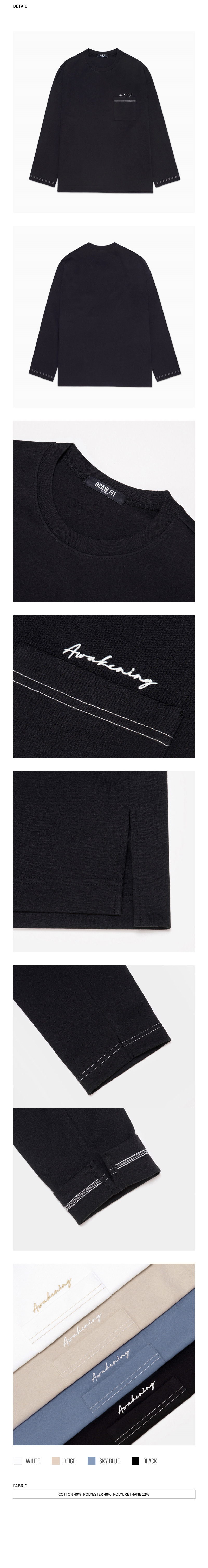 ロングスリーブポケットTシャツ(ブラック) | 詳細画像6
