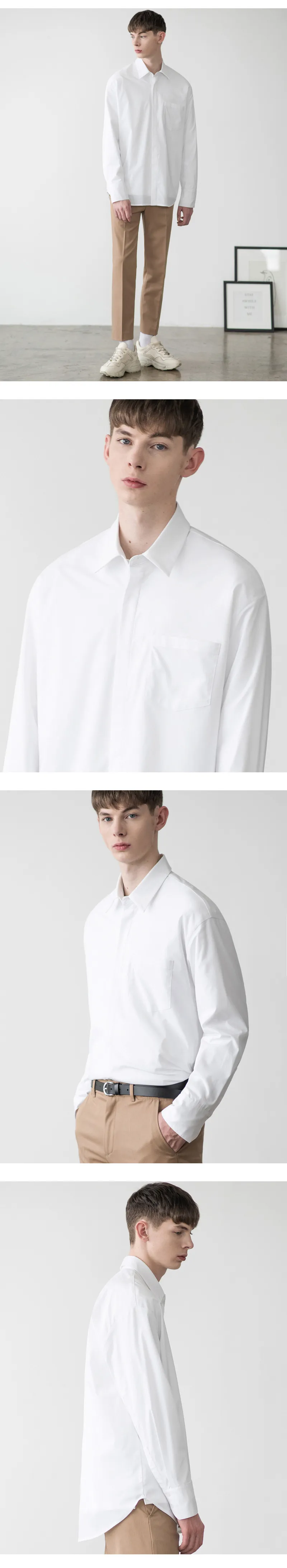 オーバーフィットワイドシャツ(ホワイト) | 詳細画像3