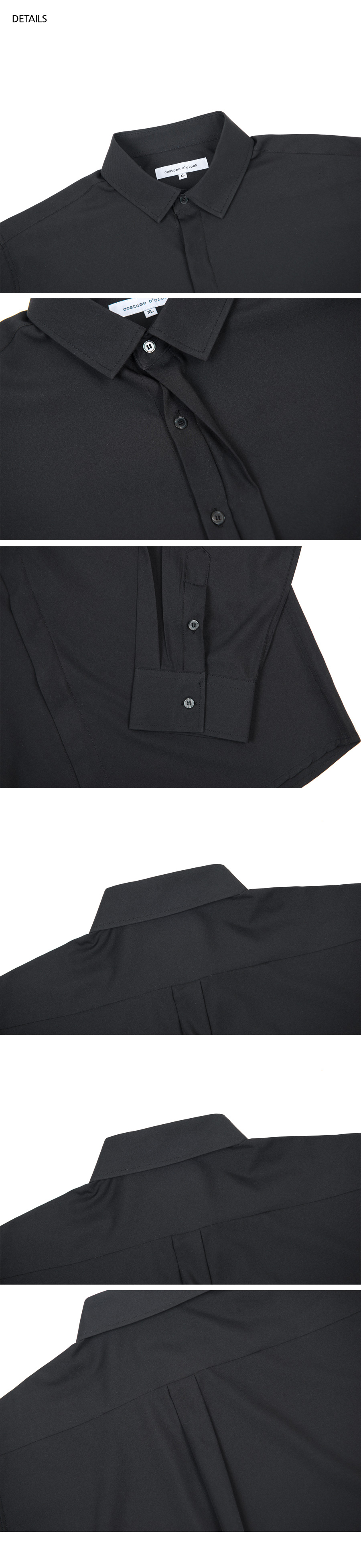 ソフトヒドゥンボタンシャツ(ブラック) | 詳細画像5