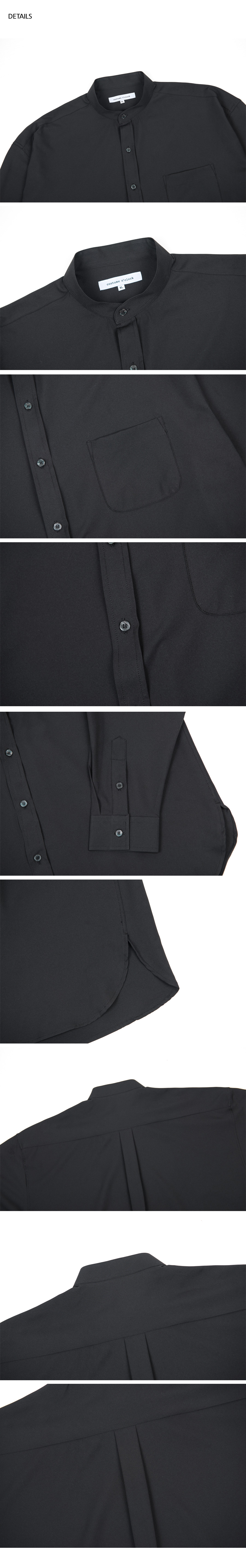 ソフトドロップショルダースタンドカラーシャツ(ブラック) | 詳細画像5