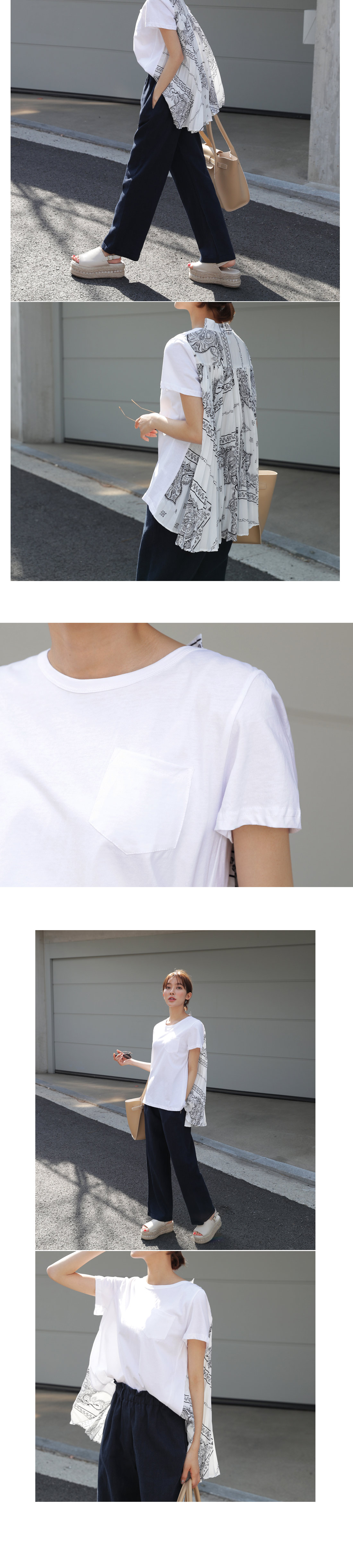 バックペイズリープリーツTシャツ・全2色 | DHOLIC PLUS | 詳細画像4