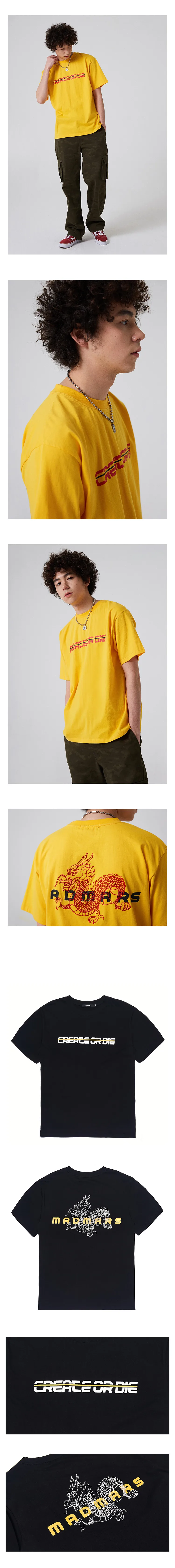 DRAGONプリント半袖Tシャツ(ブラック) | 詳細画像5