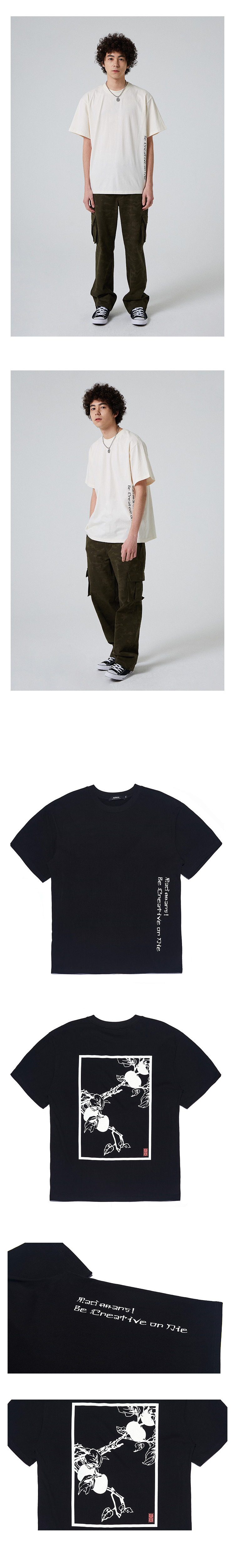 PERSIMMON半袖Tシャツ(ブラック) | 詳細画像5