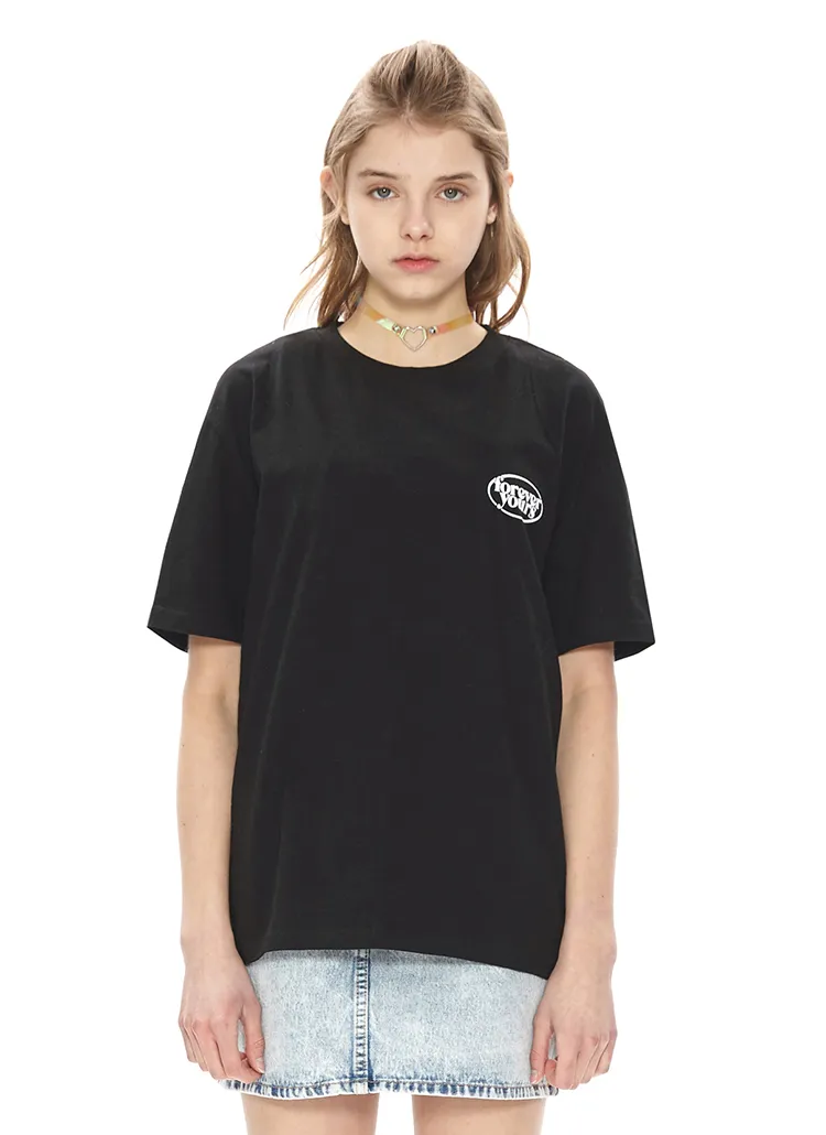 FOREVERサークルロゴ半袖Tシャツ(ブラック) | 詳細画像1
