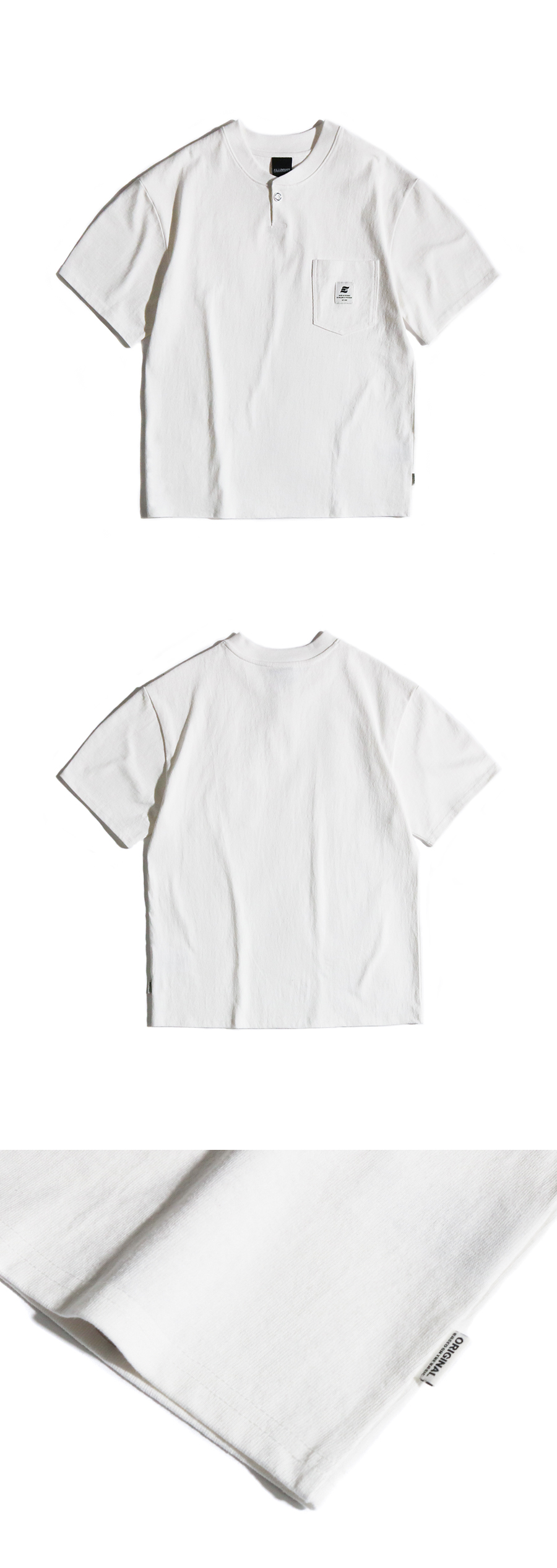 ワンボタンポケットTシャツ(アイボリー) | 詳細画像6