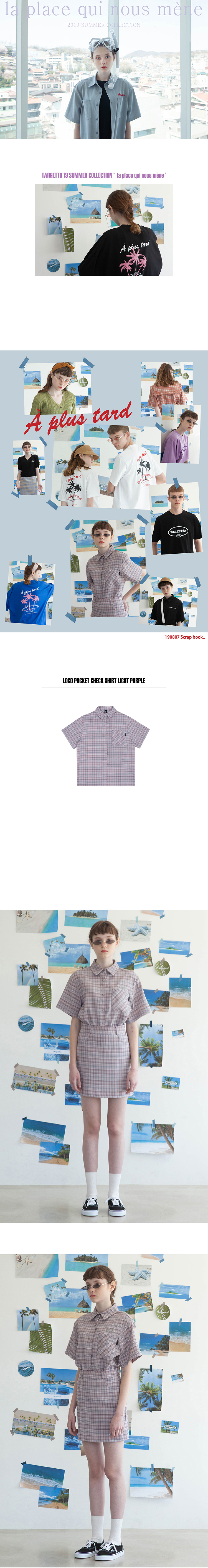 TGTロゴポケットチェックシャツ(ライトパープル) | 詳細画像2