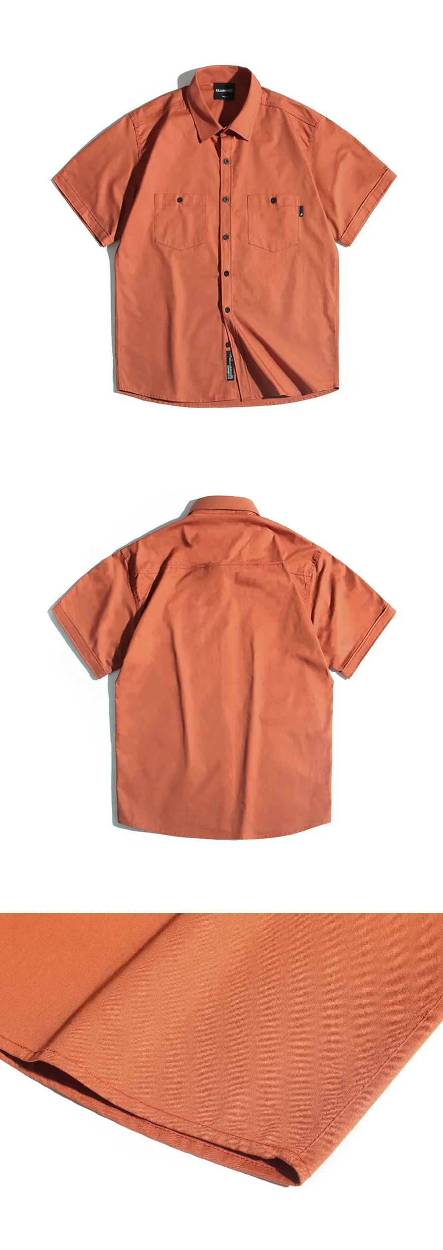 ダブルポケットハーフスリーブシャツ(オレンジ) | 詳細画像8