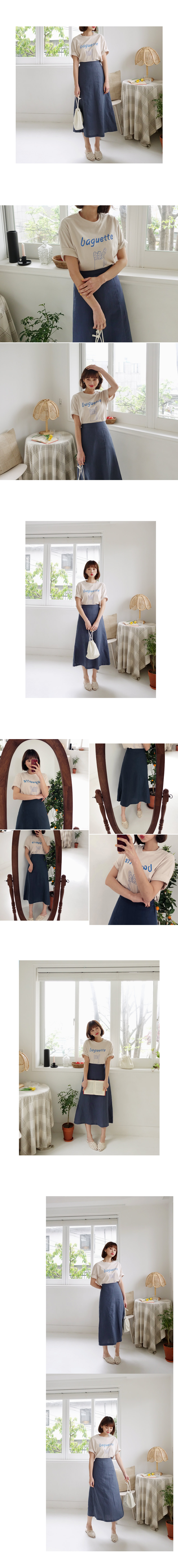 リネン混サイドジップAラインスカート・全4色 | DHOLIC | 詳細画像5