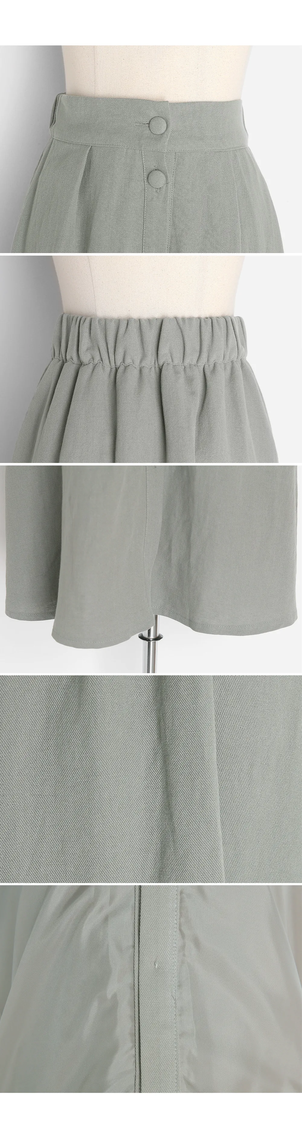 リネン混くるみボタンスカート・全2色 | DHOLIC | 詳細画像7