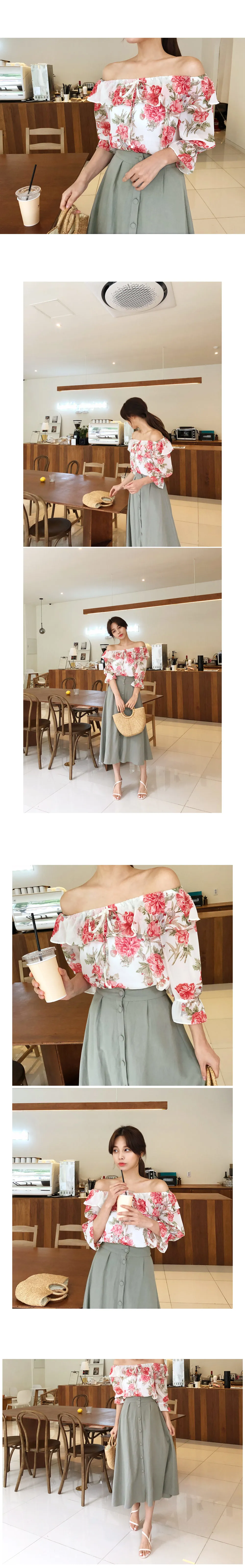 リネン混くるみボタンスカート・全2色 | DHOLIC | 詳細画像4