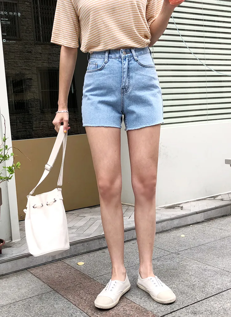 デニムカットオフショートパンツ・全2色 | DHOLIC | 詳細画像1