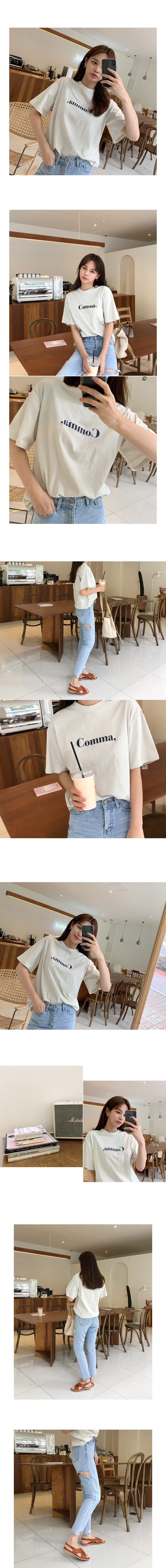 Comma,コットンTシャツ・全3色 | DHOLIC | 詳細画像2