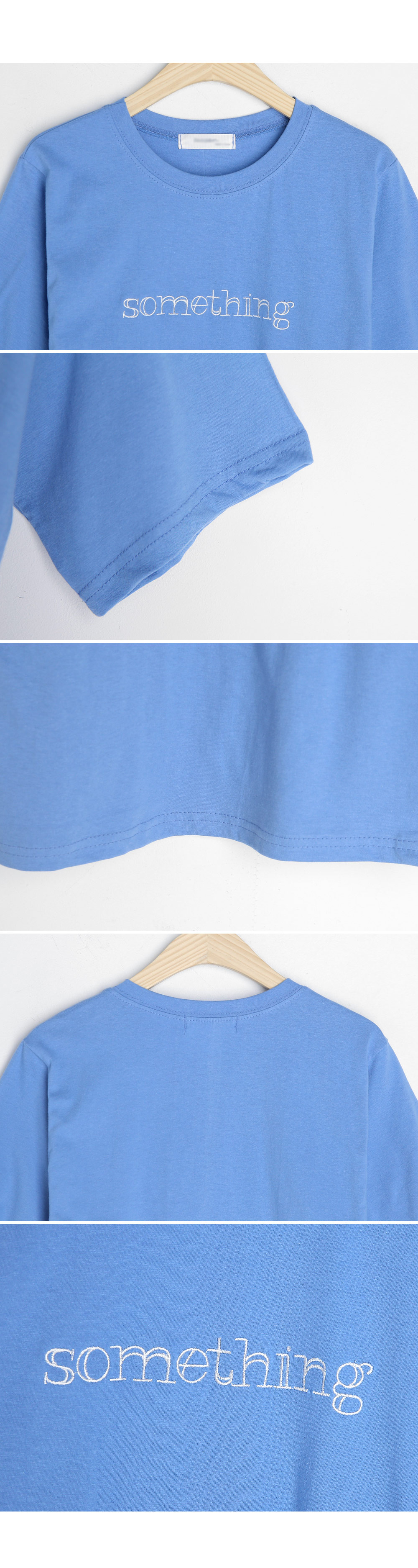 something刺繍Tシャツ・全5色 | DHOLIC | 詳細画像5