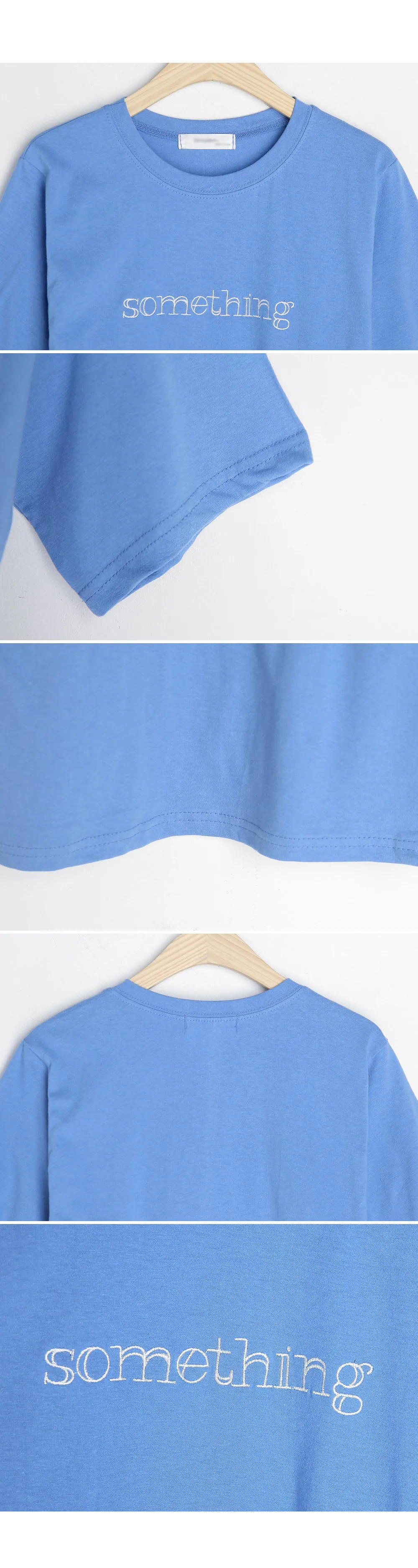 something刺繍Tシャツ・全5色 | DHOLIC | 詳細画像5