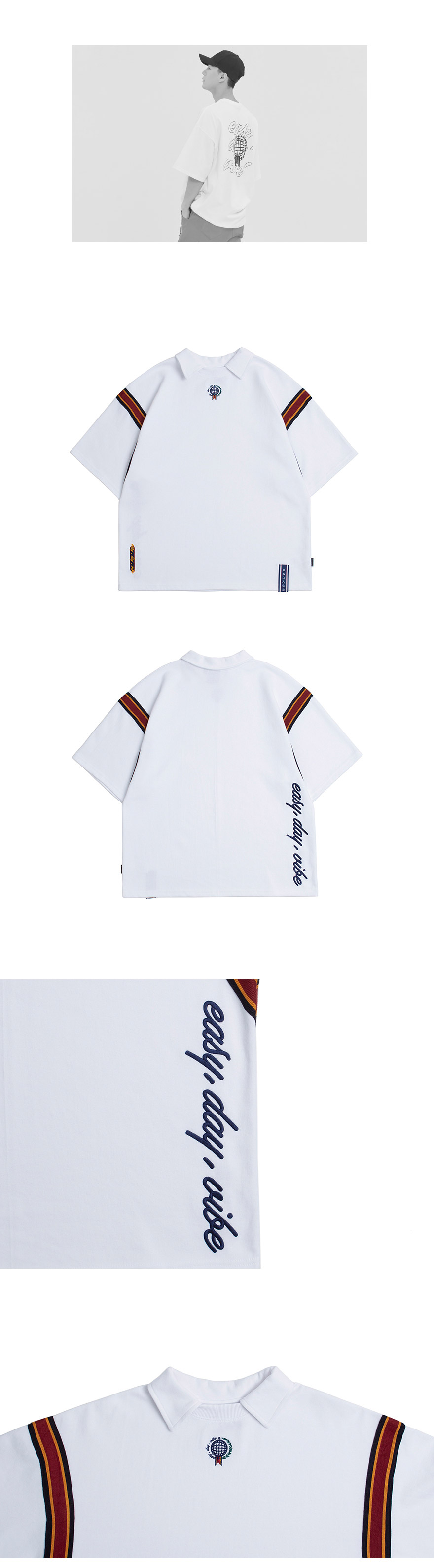 ロゴポイントカラー半袖Tシャツ(ホワイト) | 詳細画像4