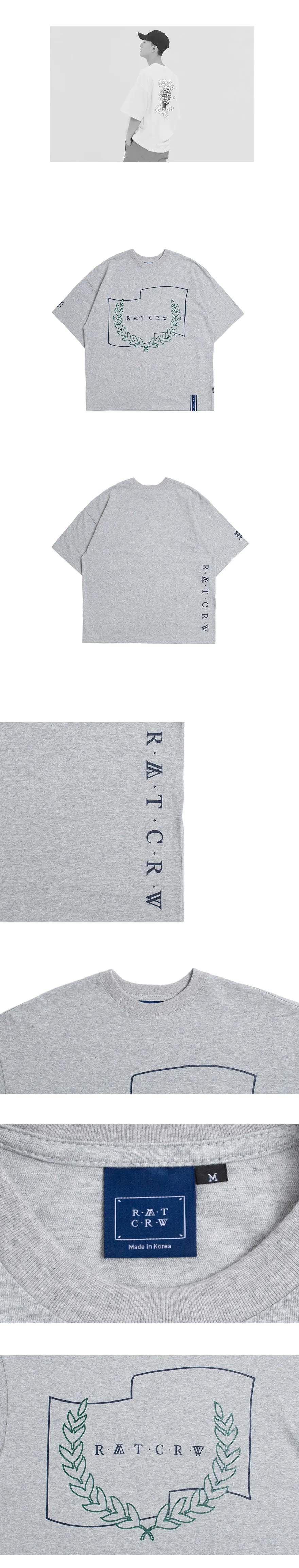 RMTCRWプリント半袖Tシャツ(グレー) | 詳細画像4