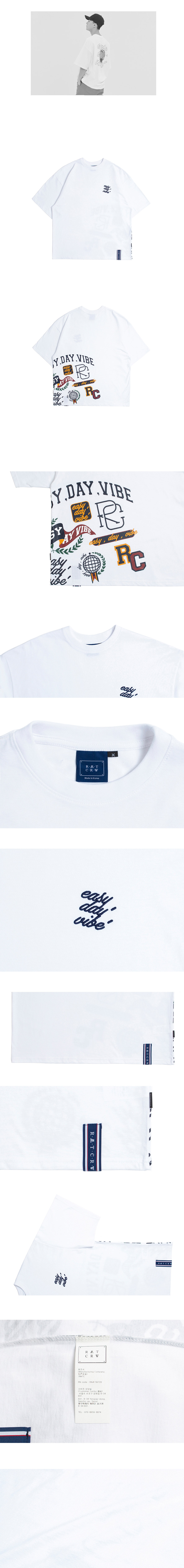 E.D.Vチームロゴ半袖Tシャツ(ホワイト) | 詳細画像4