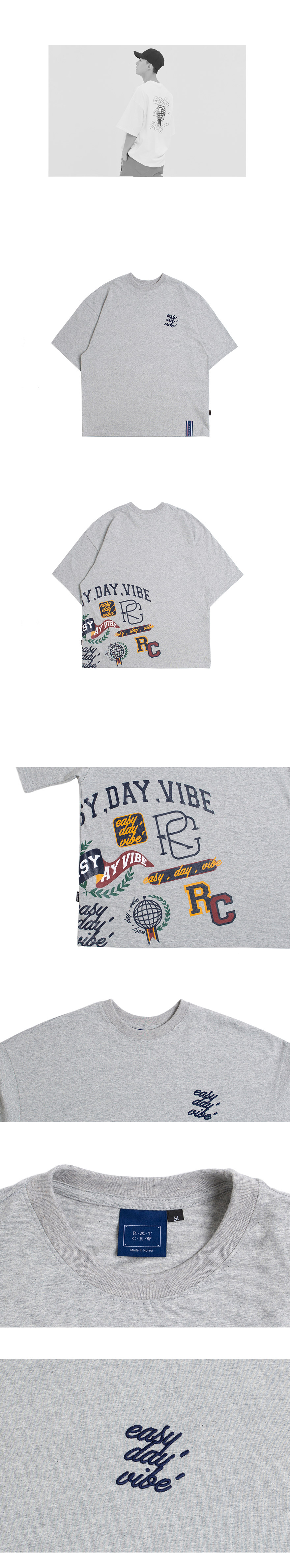 E.D.Vチームロゴ半袖Tシャツ(グレー) | 詳細画像4