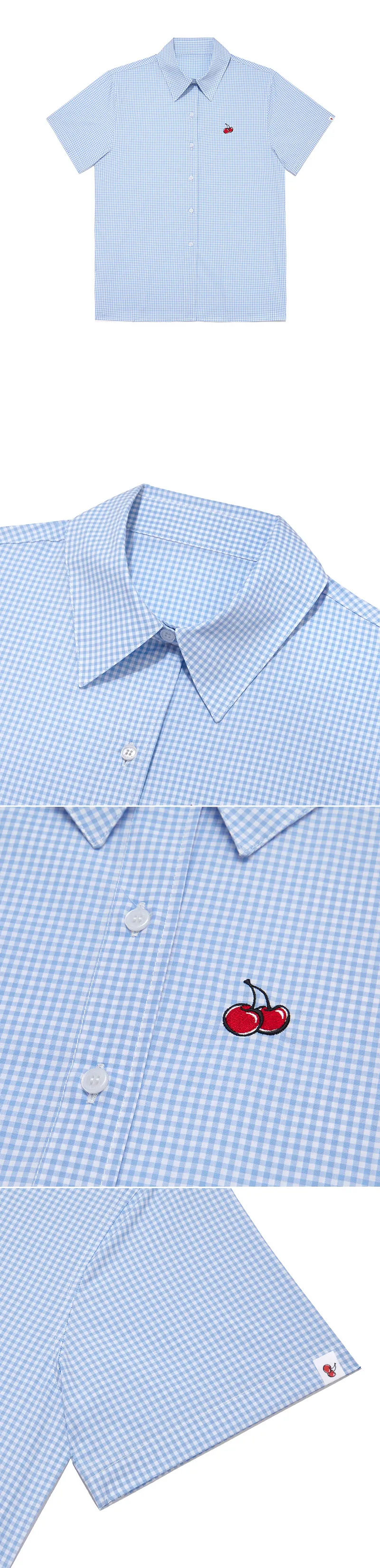 チェリーポイントチェック半袖シャツ(ブルー) | 詳細画像4