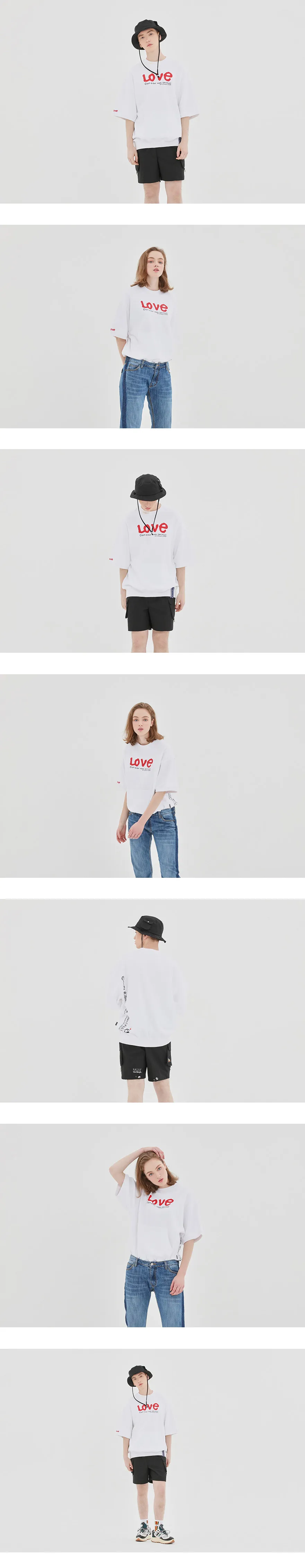 WITH LOVEロゴ半袖Tシャツ(ホワイト) | 詳細画像2