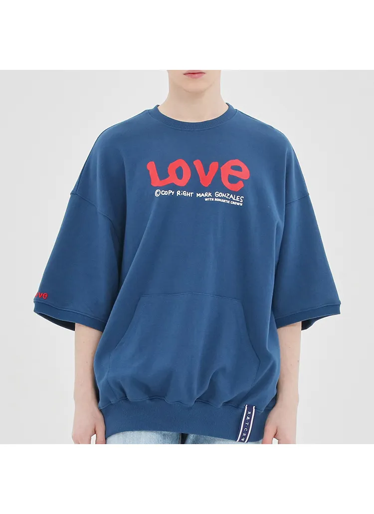 WITH LOVEロゴ半袖Tシャツ(ブルー) | 詳細画像1
