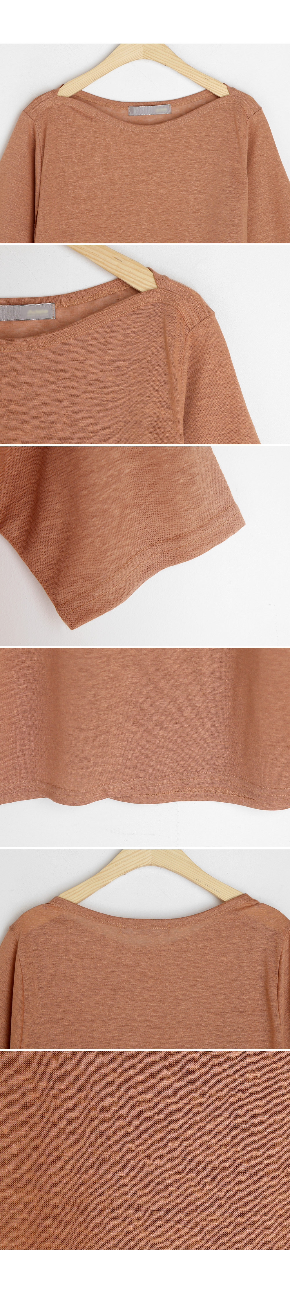 リネン混ボートネック半袖Tシャツ・全4色 | DHOLIC PLUS | 詳細画像7