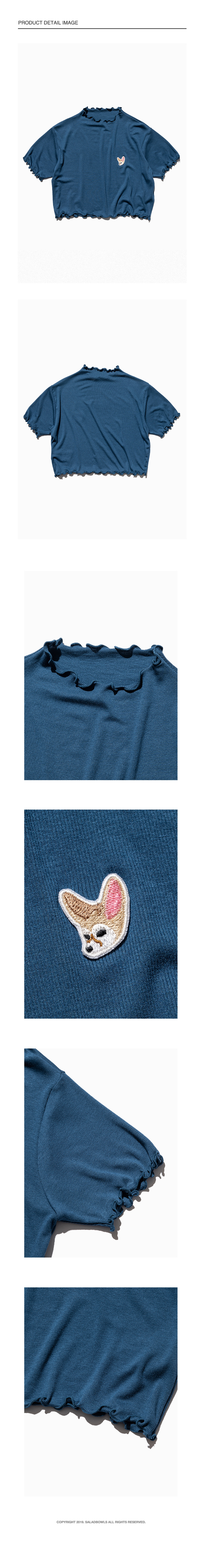 ウェーブフェネックミニマルTシャツ(ブルー) | 詳細画像6