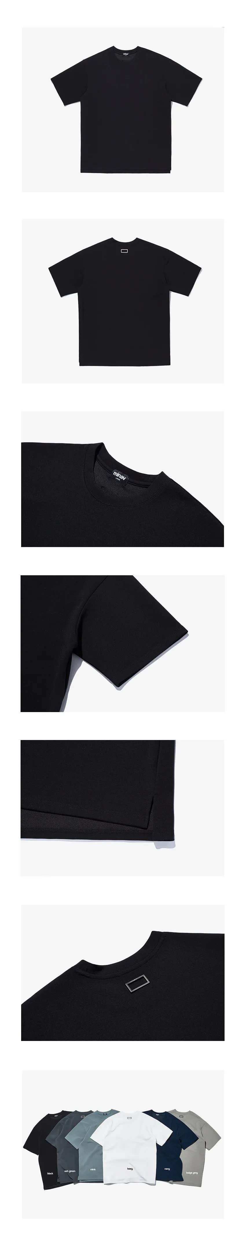 バックスクエアモチーフTシャツ(ブラック) | 詳細画像8
