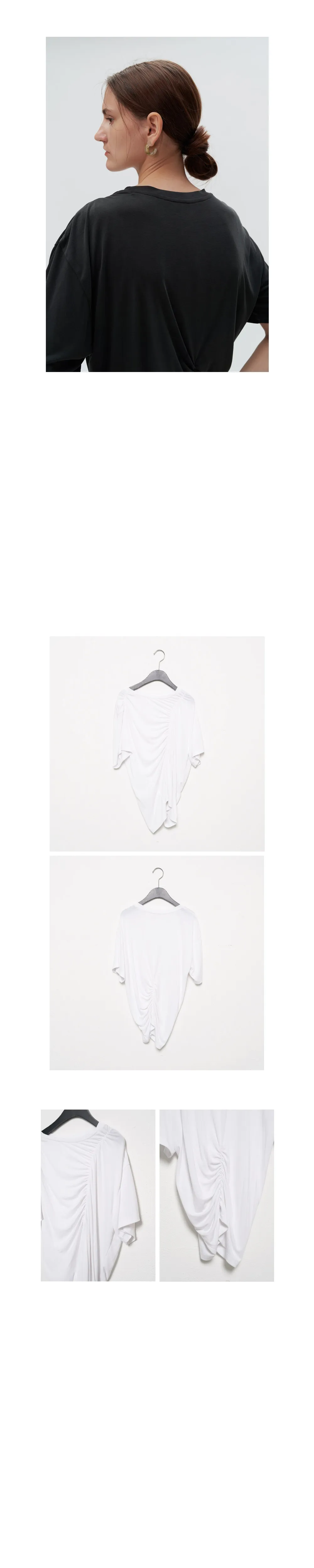 アンバランスシャーリングTシャツ(ホワイト) | 詳細画像4
