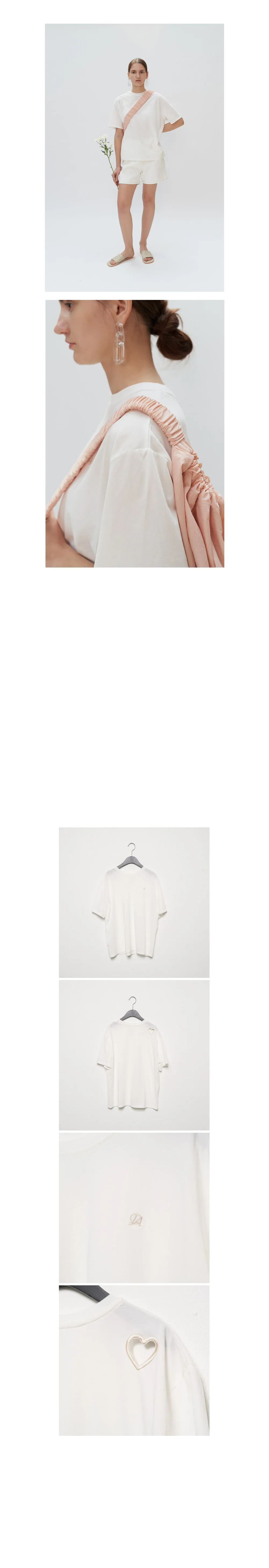 ハートカットアウトTシャツ(ホワイト) | 詳細画像4