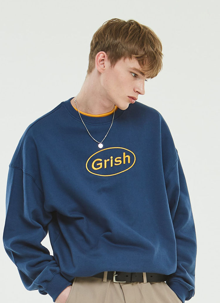 Grishサークルロゴスウェットシャツ(インディゴ) | 詳細画像1