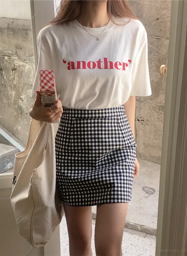 anotherレタリングTシャツ(アイボリー) | jellpe | 詳細画像1