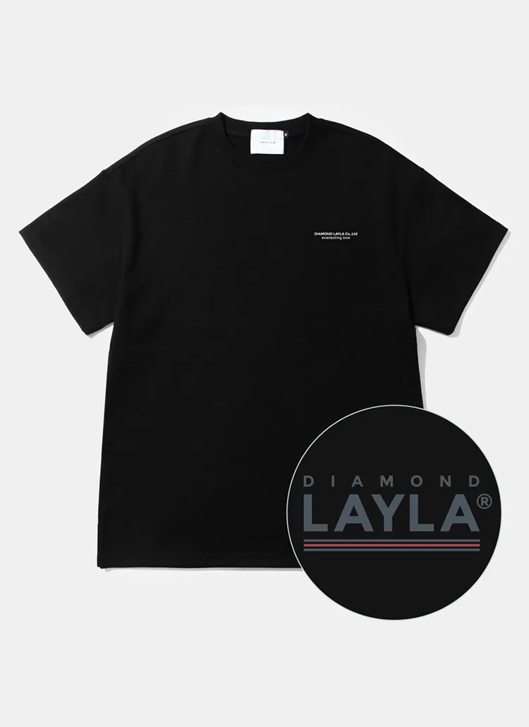 アンダーラインショートスリーブTシャツ(ブラック) | 詳細画像1