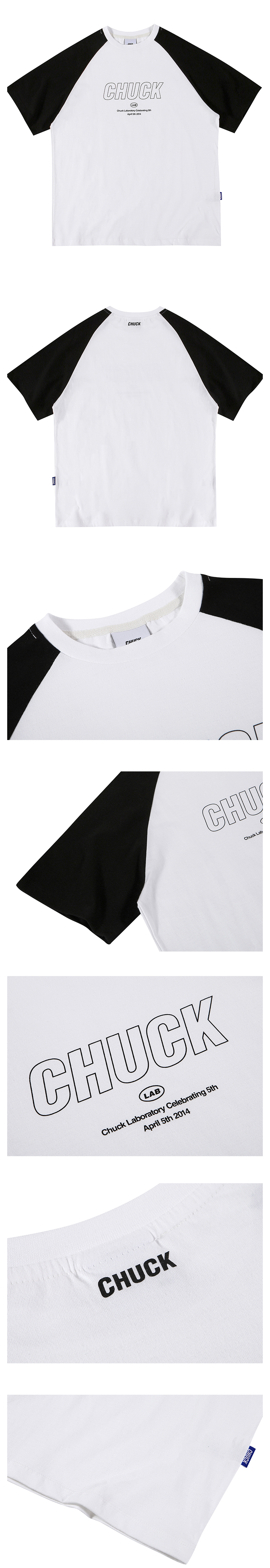LABロゴラグランスリーブTシャツ(ホワイト/ブラック) | 詳細画像4