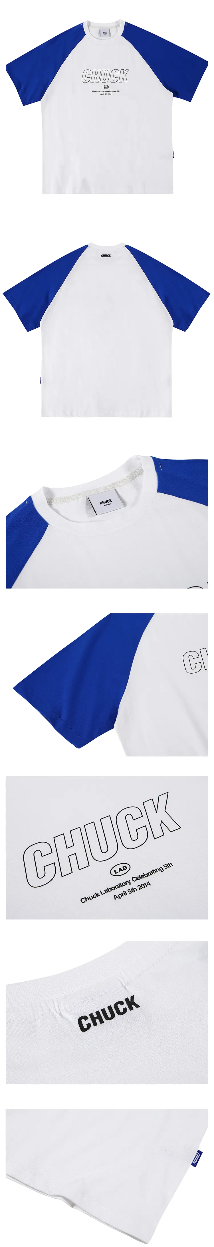 LABロゴラグランスリーブTシャツ(ホワイト/ブルー) | 詳細画像4