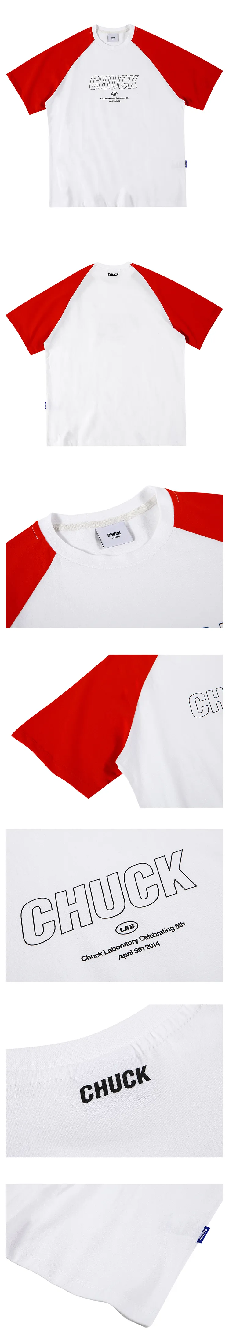 LABロゴラグランスリーブTシャツ(ホワイト/レッド) | 詳細画像4