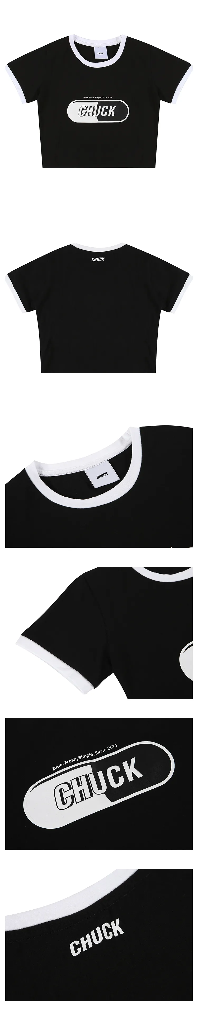 シグネチャーロゴクロップドTシャツ(ブラック) | 詳細画像4