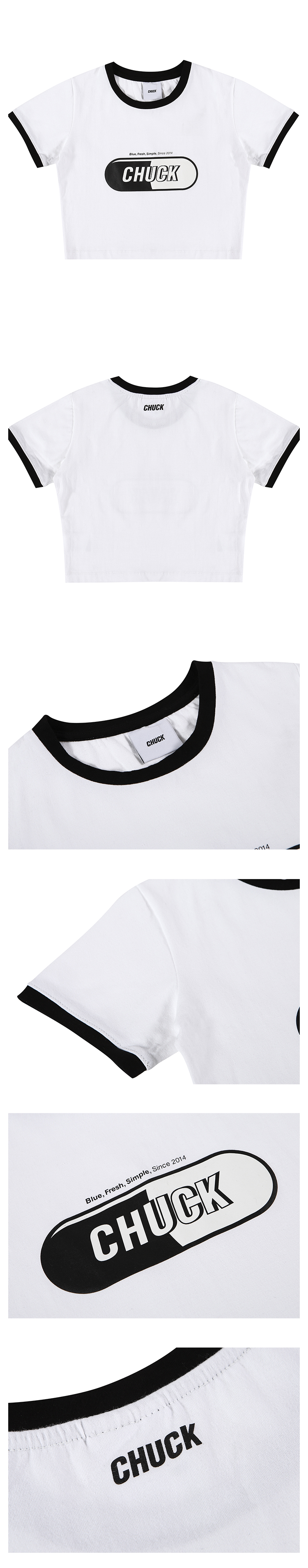 シグネチャーロゴクロップドTシャツ(ホワイト) | 詳細画像4