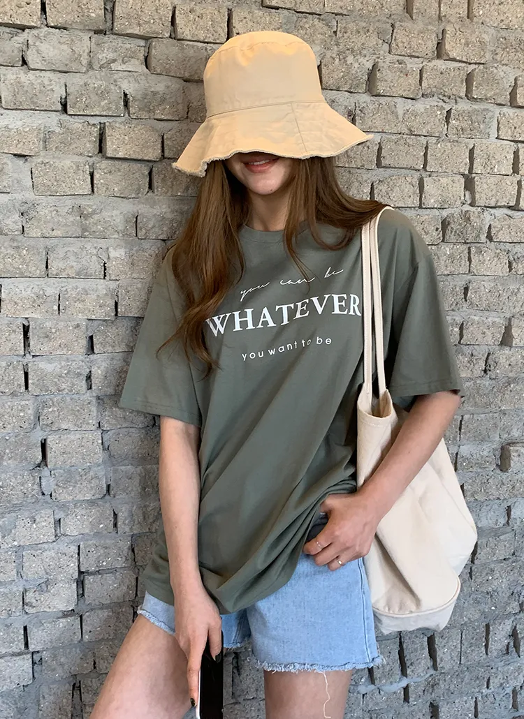 WHATEVERオーバーフィットTシャツ | naning9 | 詳細画像1