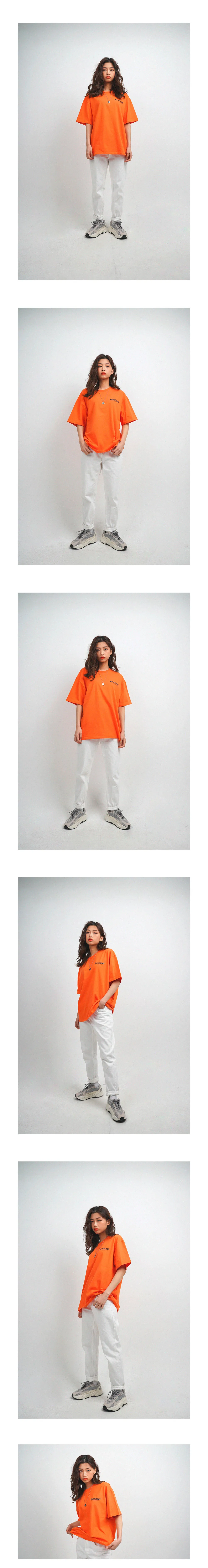 オーバーサイズショートスリーブロゴTシャツ(オレンジ) | 詳細画像2