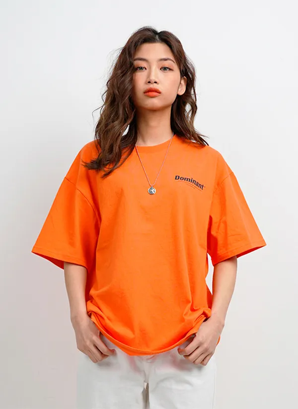 オーバーサイズショートスリーブロゴTシャツ(オレンジ) | 詳細画像1
