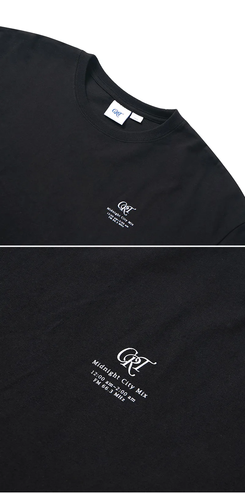 CRTレタリングTシャツ(ブラック) | 詳細画像4
