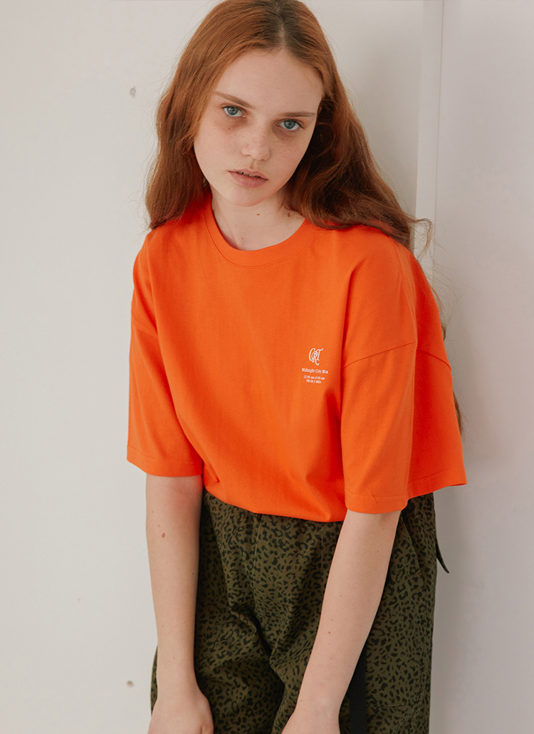 CRTレタリングTシャツ(オレンジ) | 詳細画像1