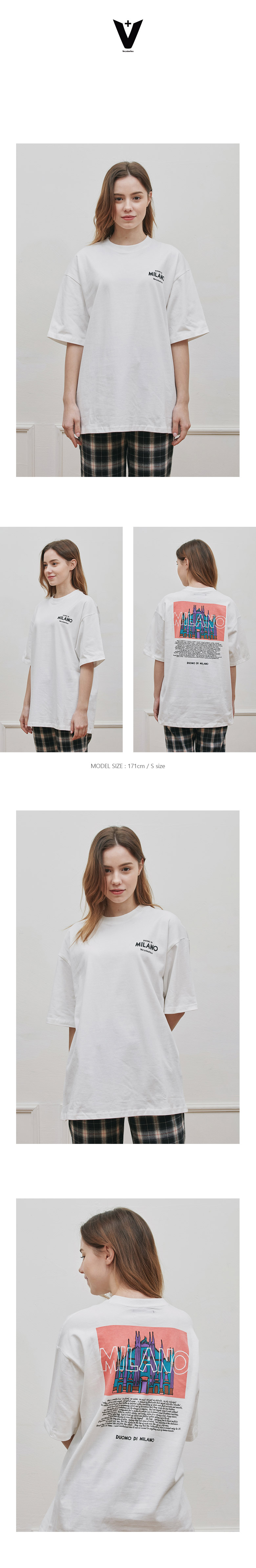 MILANOバックスクエアプリントTシャツ(ホワイト) | 詳細画像2