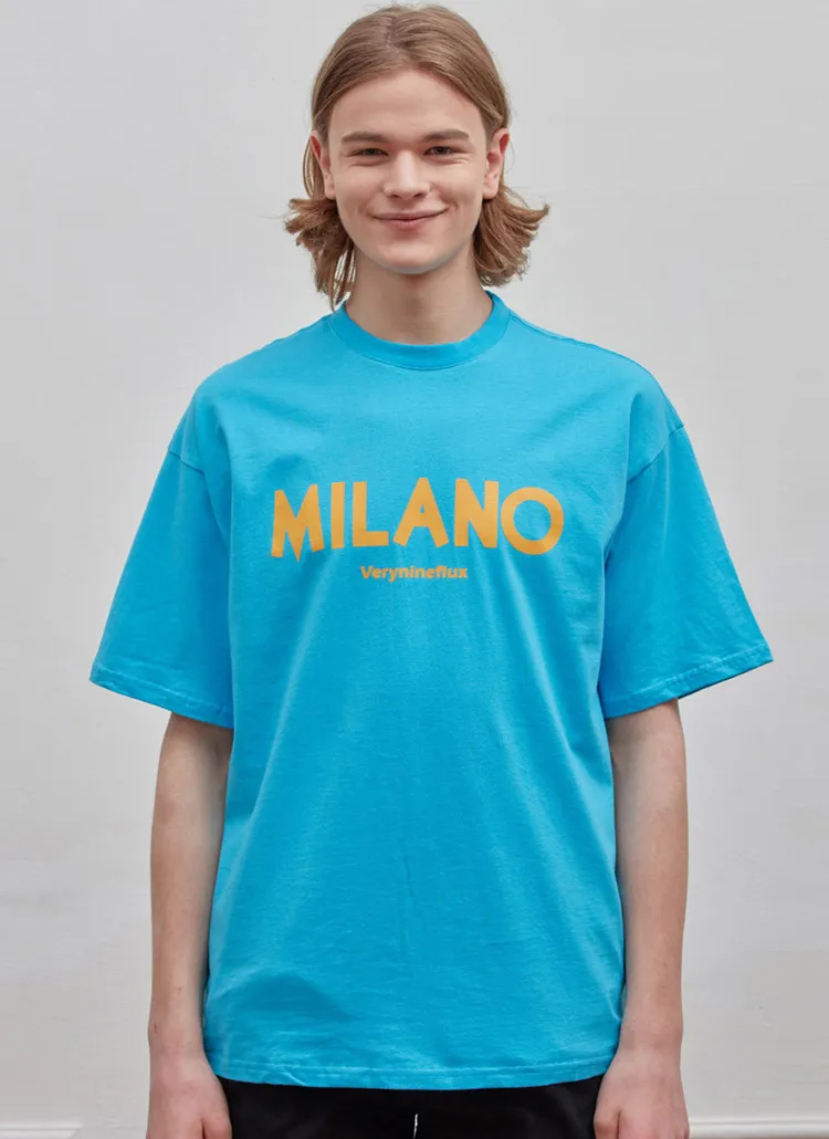 MILANOバックイラストTシャツ(ブルー) | 詳細画像1