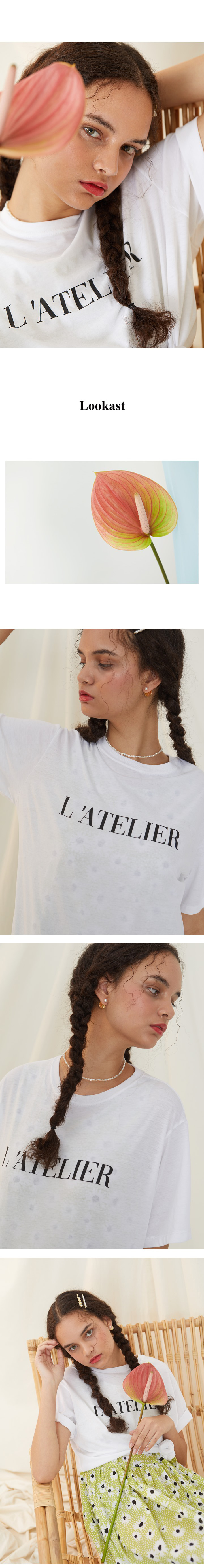 L’ATELIERロゴTシャツ(ホワイト) | 詳細画像2