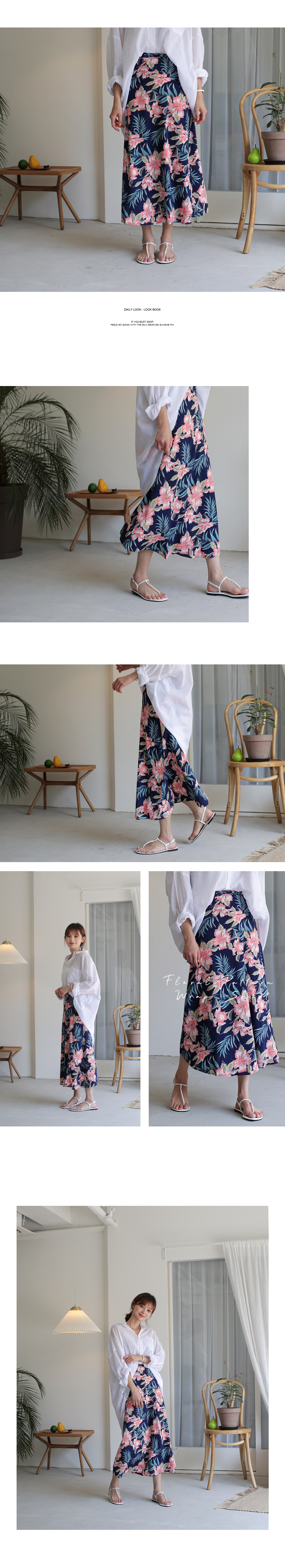 ボタニカルパターンラップスカート・全2色 | DHOLIC | 詳細画像2